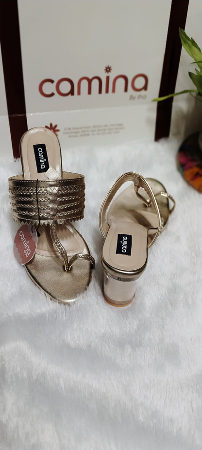 Chic Braided Chunky Heeled Sandals for Women-A158