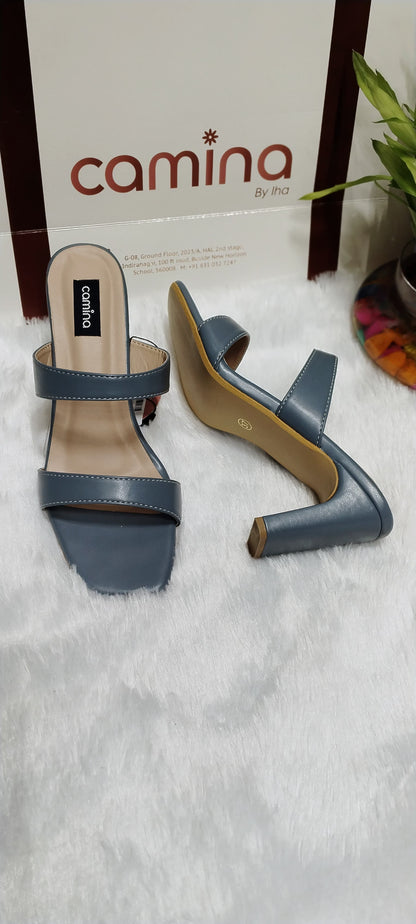 Elegant Color Blocked Party Pumps with Chic Buckle Detailing-C148