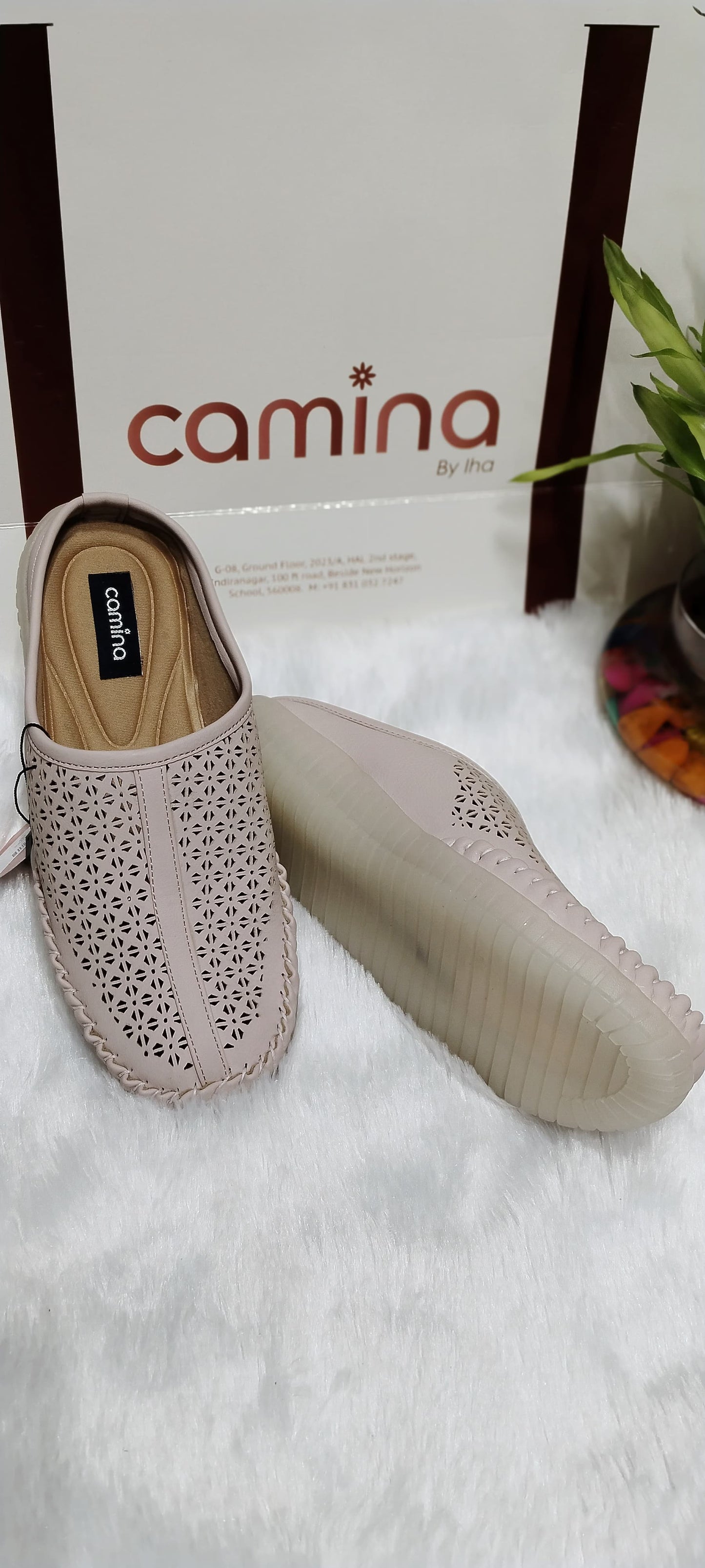 Stylish Cutwork Leather Mule Half Shoes for Women – Chic & Comfortable Slip-On Footwear-A172