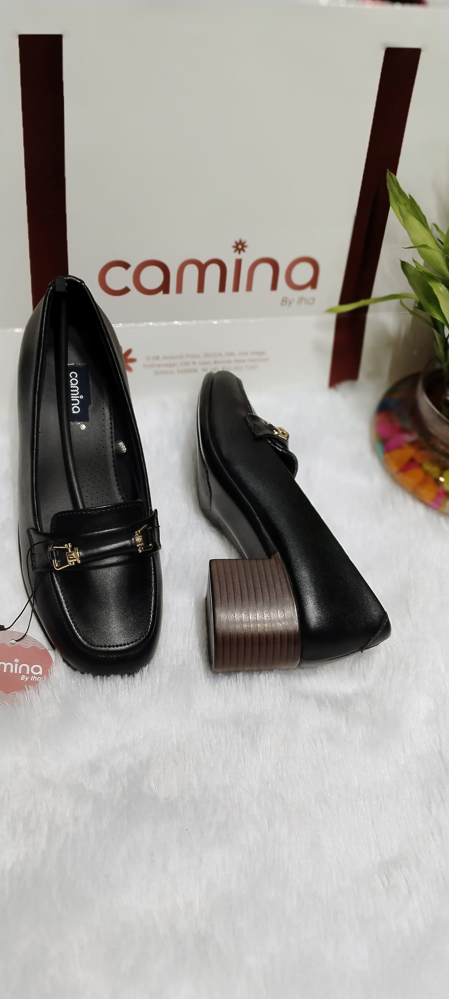 Elegant Round-Toe Block Heel Pumps for Women-A04