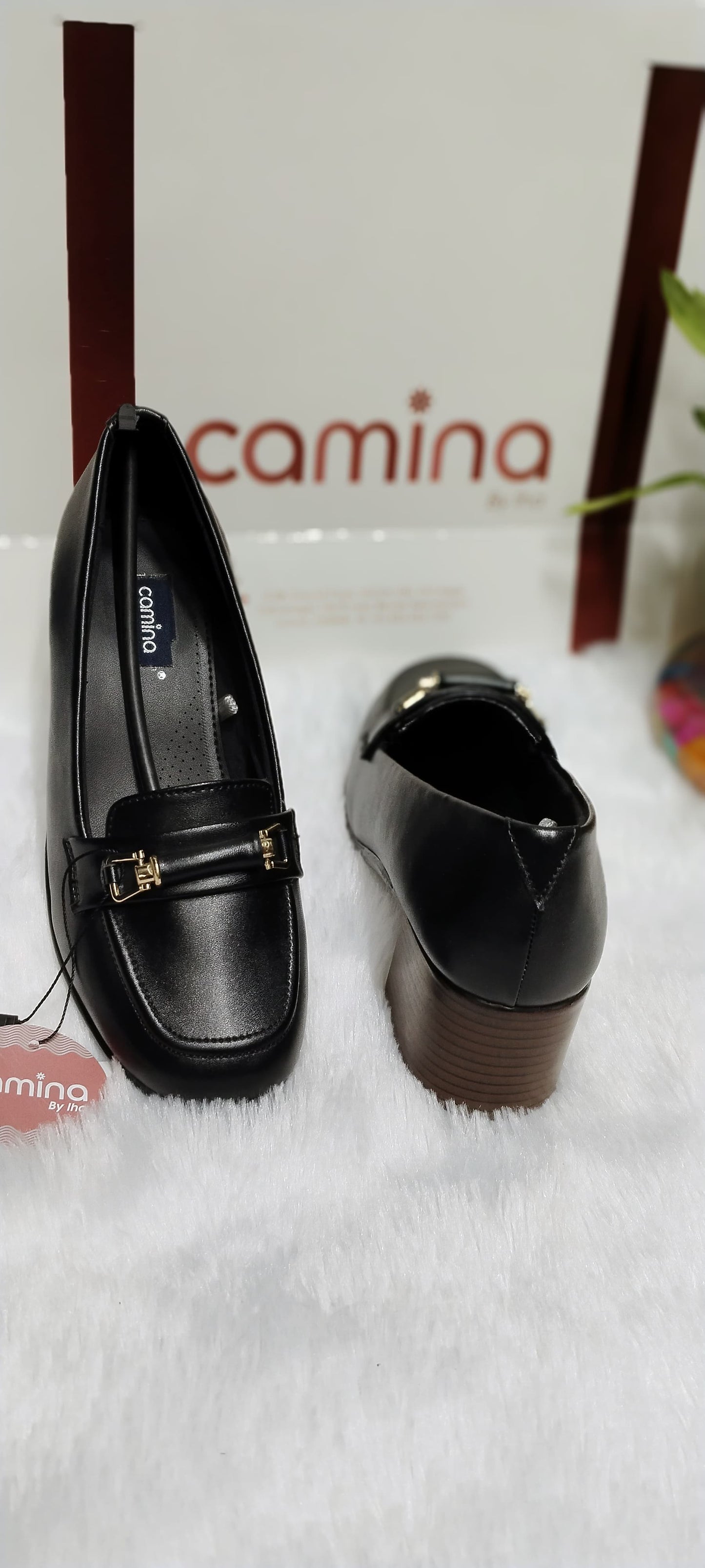 Elegant Round-Toe Block Heel Pumps for Women-A04