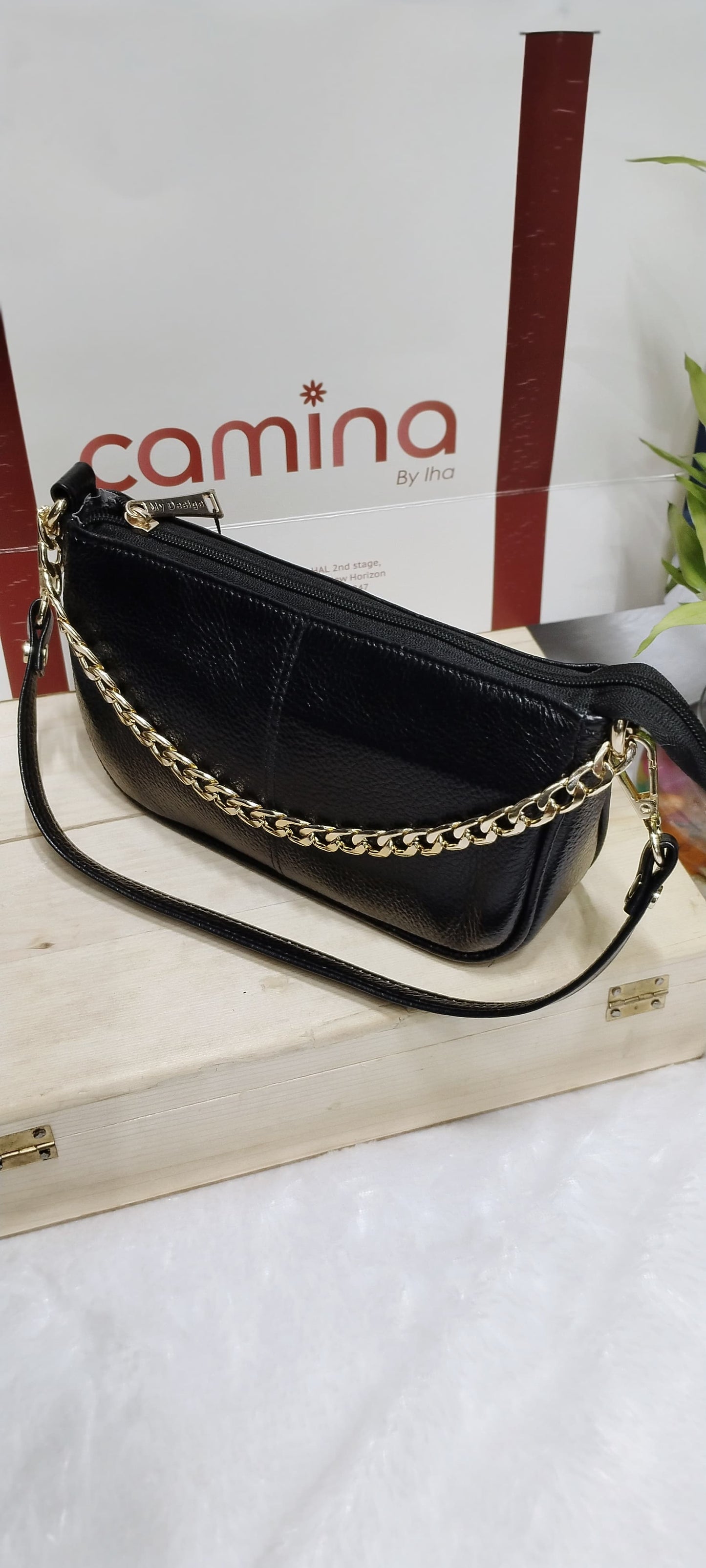 Luxe Elegance Pure Leather Shoulder Bag