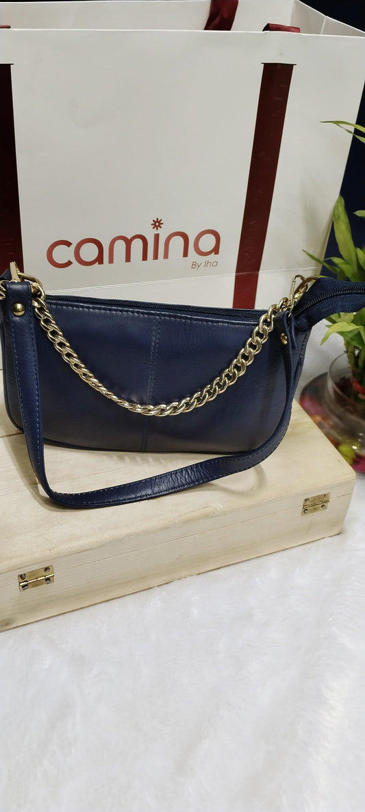 Luxe Elegance Pure Leather Shoulder Bag