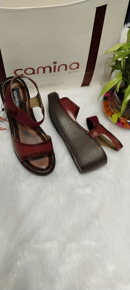 Camina Luxe Stride – Pure Leather Multi-Tone Comfort Sandals-A176